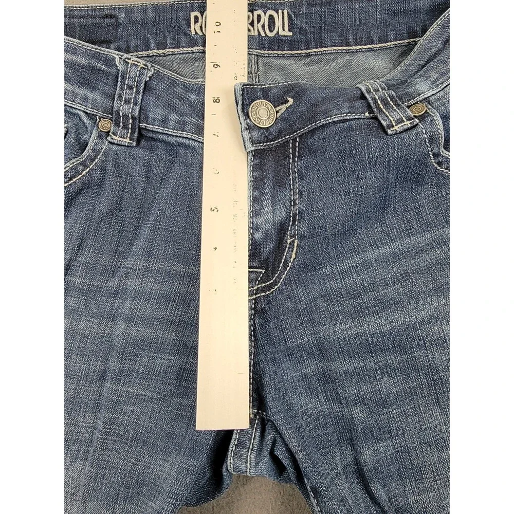 Rock & Roll Cowgirl Jeans Womens 28 Blue Bootcut‎ Mid Rise Stretch Western Denim - Picture 7 of 15